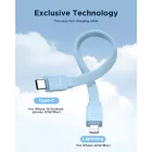 Joyroom JR-PBM01 Mágneses Power Bank - 10000mAh 20W + USB-C - Lightning Kábel - Kék