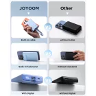Joyroom JR-PBM01 Mágneses Power Bank - 10000mAh 20W + USB-C - Lightning Kábel - Kék