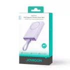 Joyroom JR-PBM01 Mágneses Power Bank - 10000mAh 20W + USB-C - Lightning Kábel - Lila