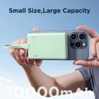 Joyroom JR-PBM01 Mágneses Power Bank - 10000mAh 20W + USB-C - Lightning Kábel - Zöld