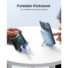 Joyroom JR-PBM01 Mágneses Power Bank - 10000mAh 20W + USB-C - Lightning Kábel - Zöld