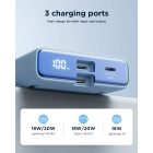 Joyroom JR-PBM01 Mágneses Power Bank - 10000mAh 20W + USB-C - Lightning Kábel - Zöld