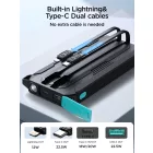 Joyroom JR-L018 Power Bank 20000mAh 22.5W - Beépített USB-C és Lightning Kábel - Fekete
