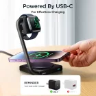 Joyroom JR-WQN05 15W MagSafe/Qi Összecsukható Induktív Töltő - Fekete
