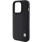 iPhone 15 Pro Tok - BMW Leather Blue Dots - Fekete