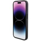 iPhone 15 Pro Tok - BMW Leather Textured & Stripe - Fekete