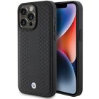 iPhone 15 Pro Tok - BMW Leather Diamond Pattern - Fekete
