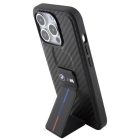 iPhone 15 Pro Tok - BMW Grip Stand Smooth & Carbon - Fekete
