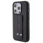 iPhone 15 Pro Tok - BMW Grip Stand Smooth & Carbon - Fekete