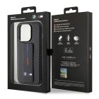 iPhone 15 Pro Tok - BMW Grip Stand Smooth & Carbon - Fekete