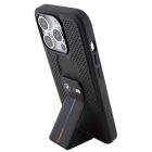 iPhone 15 Pro Max Tok - BMW Grip Stand Smooth & Perforated - Fekete