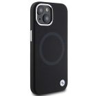 iPhone 15 Plus Tok - BMW Signature Liquid Silicone MagSafe - Fekete