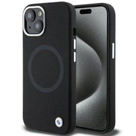 iPhone 15 Tok - BMW Signature Liquid Silicone MagSafe - Fekete   iPhone 15 Tok - BMW Signature Liquid Silicone MagSafe - Fekete