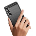 Samsung Galaxy S24+ Plus Tok - Carbon Case - Fekete