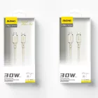 Dudao USB-C - Lightning Kábel - 1m 30W - Bézs