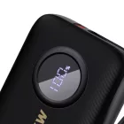 Dudao K14 Power Bank 10000mAh Beépített USB-C és Lightning Kábelekkel - Fekete