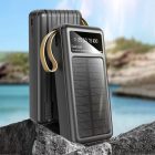 Dudao K18+ Solar Power Bank - 20000 mAh - USB-A + C + Micro + Lightning Kábellel - Fekete