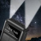 Dudao K18+ Solar Power Bank - 20000 mAh - USB-A + C + Micro + Lightning Kábellel - Fekete