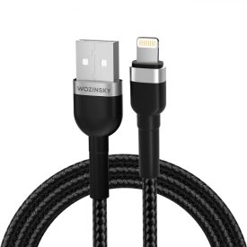 Wozinsky USB-A - Lightning Kábel - 2m 2.4A - Fekete Wozinsky USB-A - Lightning Kábel - 2m 2.4A - Fekete