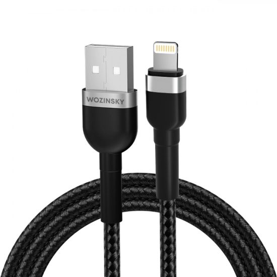 Wozinsky USB-A - Lightning Kábel - 2m 2.4A - Fekete