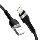 Wozinsky USB-A - Lightning Kábel - 2m 2.4A - Fekete