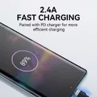Wozinsky USB-A - USB-C Kábel - 1m 2.4A - Fekete