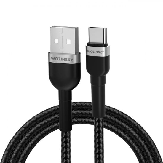 Wozinsky USB-A - USB-C Kábel - 2m 2.4A - Fekete
