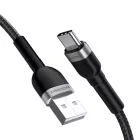 Wozinsky USB-A - USB-C Kábel - 2m 2.4A - Fekete