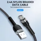 Wozinsky USB-A - USB-C Kábel - 2m 2.4A - Fekete