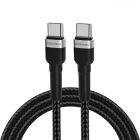 Wozinsky USB-C - USB-C Kábel - 2m 65W PD - Fekete