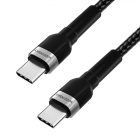 Wozinsky USB-C - USB-C Kábel - 2m 65W PD - Fekete