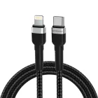 Wozinsky USB-C - Lightning Kábel - 1m 30W - Fekete
