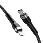 Wozinsky USB-C - Lightning Kábel - 1m 30W - Fekete