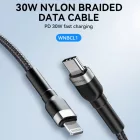 Wozinsky USB-C - Lightning Kábel - 1m 30W - Fekete