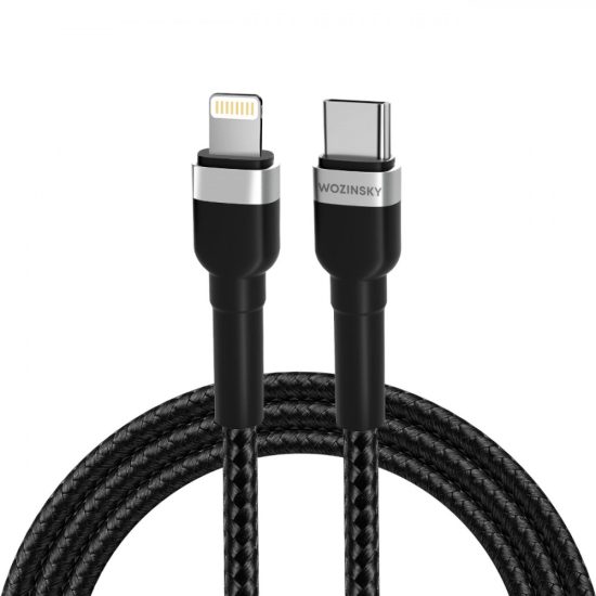 Wozinsky USB-C - Lightning Kábel - 2m 30W - Fekete