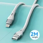 Wozinsky USB-C - Lightning Kábel - 2m 27W - Fehér