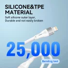 Wozinsky USB-C - Lightning Kábel - 2m 27W - Fehér
