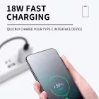 Wozinsky 4in1 2x USB-C + 1x USB-A + 1x Lightning Kábel - 1m 3A 60W - Fekete