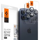 iPhone 14 Pro / 14 Pro Max / 15 Pro / 15 Pro Max / 16 Pro / 16 Pro Max Lencsevédő - Spigen Glas.tR EZ Fit Optik Pro - Kék-Titán x 2 db