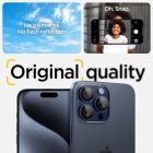 iPhone 14 Pro / 14 Pro Max / 15 Pro / 15 Pro Max / 16 Pro / 16 Pro Max Lencsevédő - Spigen Glas.tR EZ Fit Optik Pro - Kék-Titán x 2 db