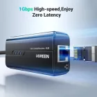 Ugreen 4in1 USB 3.0 HUB - 3x USB-A + RJ45 1000 Mbps - Fekete