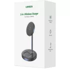 Ugreen CD317 MagSafe / Qi 2in1 Vezeték Nélküli Töltő - Fekete