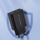 Wozinsky Hálózati Töltő 30W - USB-C + 2x USB-A - Fekete