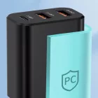 Wozinsky Hálózati Töltő 30W - USB-C + 2x USB-A - Fekete
