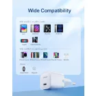 Joyroom Hálózati Töltő - USB-C 20W PD + C-C Kábel - Fehér