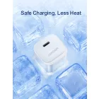 Joyroom Hálózati Töltő - USB-C 20W PD + C-C Kábel - Fehér