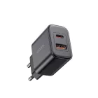 Joyroom Hálózati Töltő 20W - USB-A + USB-C + USB-C Kábel - Fekete