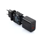 Joyroom Hálózati Töltő 20W - USB-A + USB-C + USB-C Kábel - Fekete