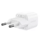 Acefast A73 Mini Hálózati Töltő GaN 20W + C-C Kábel - Fehér