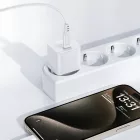 Acefast A73 Mini Hálózati Töltő GaN 20W + C-C Kábel - Fehér
